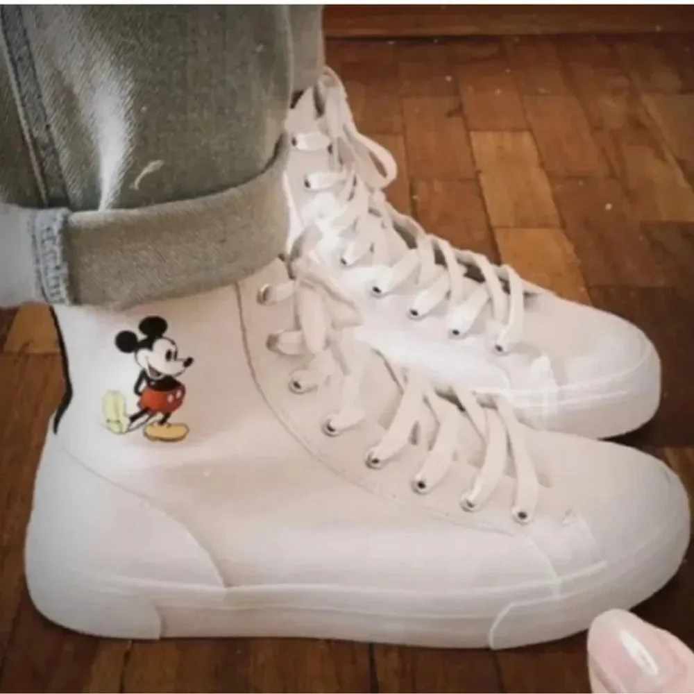 Zara Disney Mickey Mouse High Top Canvas Sneakers In Pristine Condition 37 size - Picture 5 of 7